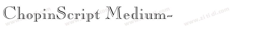 ChopinScript Medium字体转换